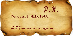 Perczell Nikolett névjegykártya