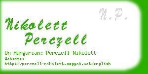 nikolett perczell business card